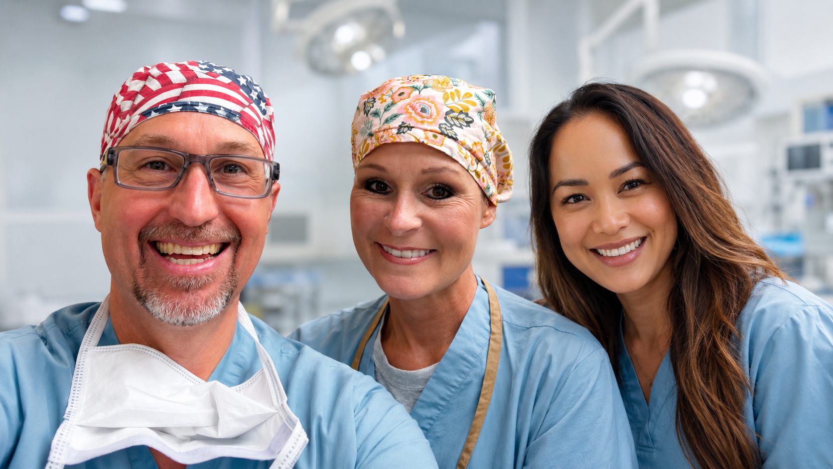 Green Anesthesia leadership — Corey Lalonde, Stephanie Hastings, and Lyn Green